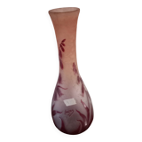 ruby series glass paste vase signed LEGRAS