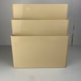 Beige off white Magazine Rack by Giotto Stoppino for Kartell, Italy, 1970s