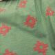 Vintage green coral button back armchair | Belgium
