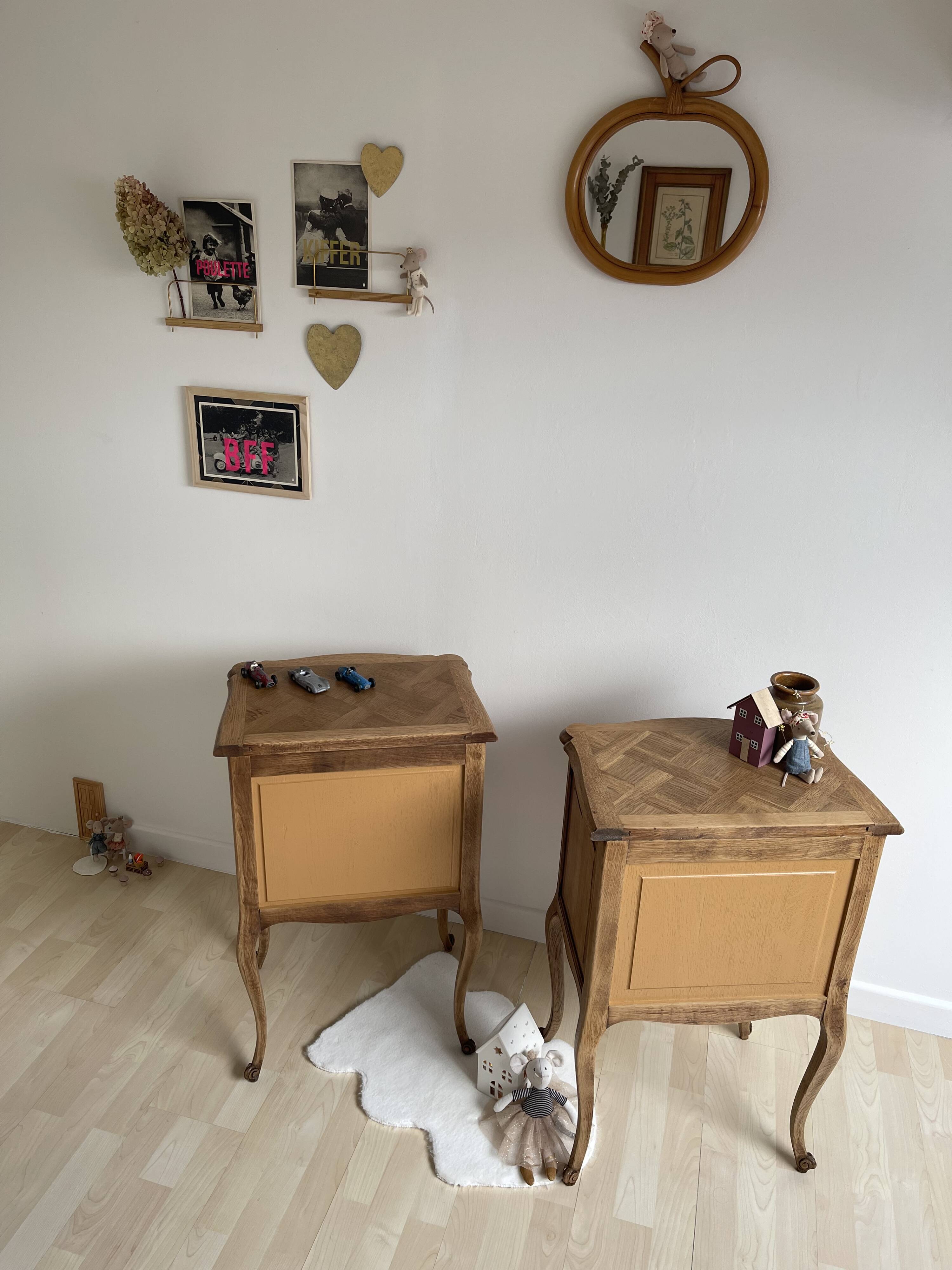 Wooden bedside tables