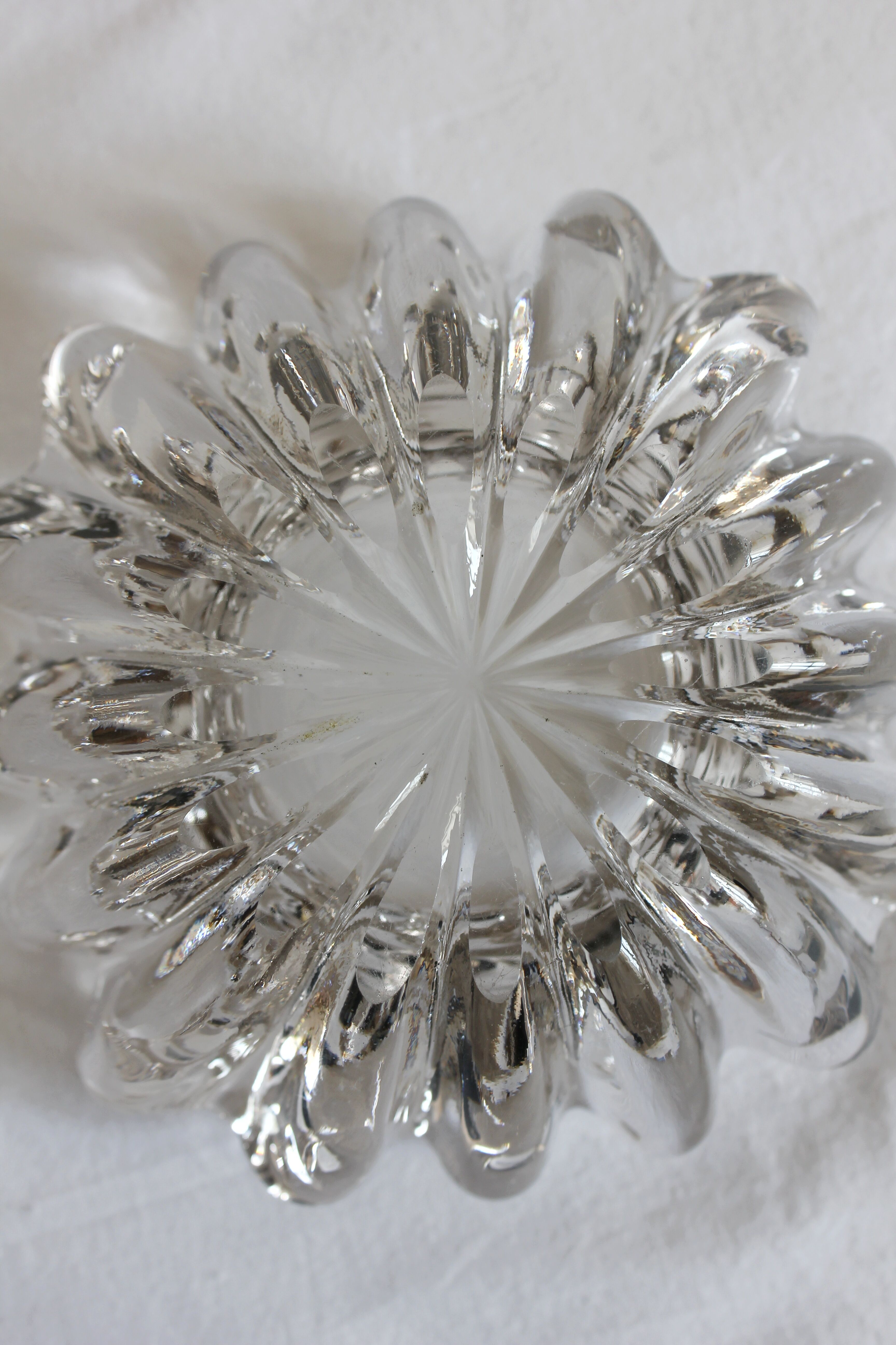 Vintage crystal ashtray 70s