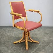 Ligna Adjustable Swivel Office Chair, Czechoslovakia, 1950s