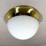 Glashütte Limburg ceiling lamp brass & satin glass
