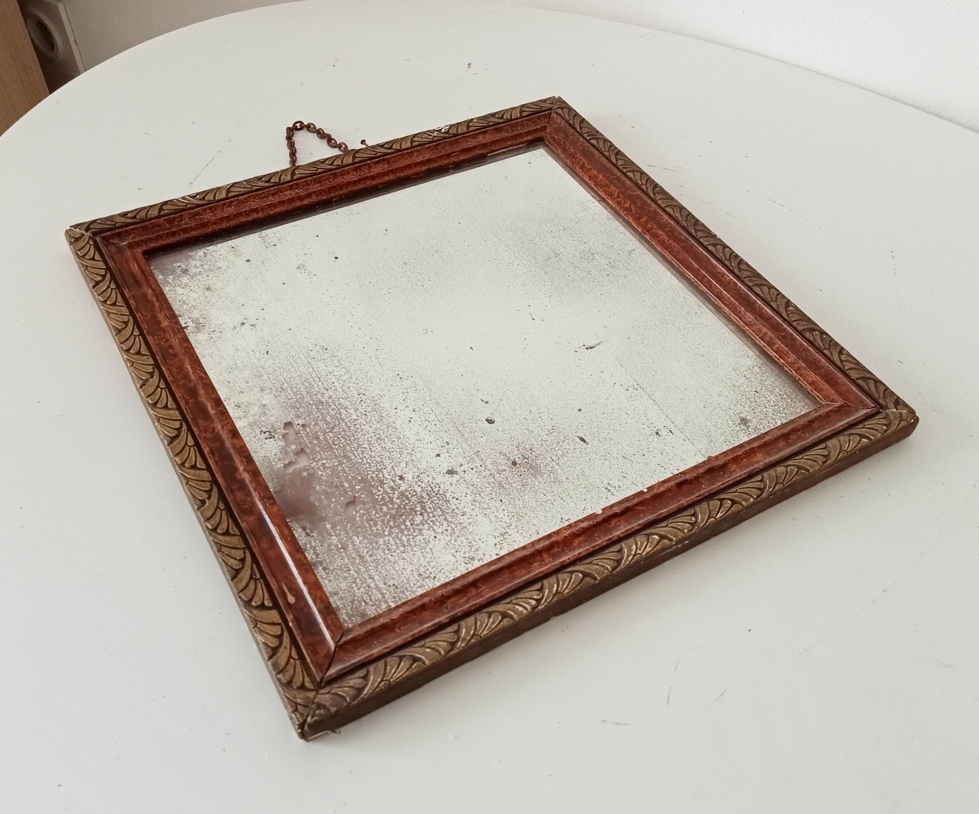 Miroir ancien carré XIXeme