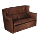 Patinated leather sofa by Gerard van den Berg for Montis, Netherlands, 1970s