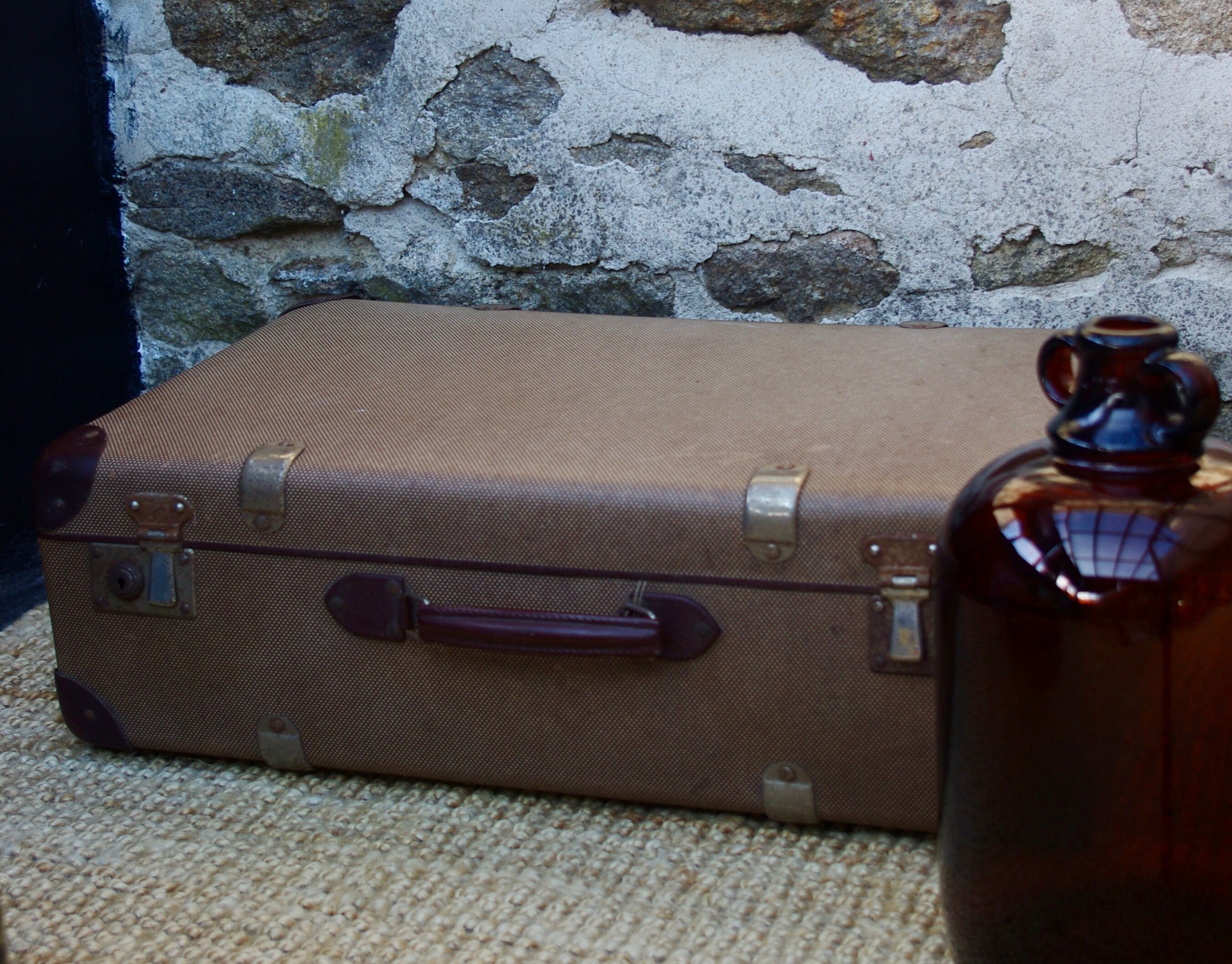 50s cardboard suitcase