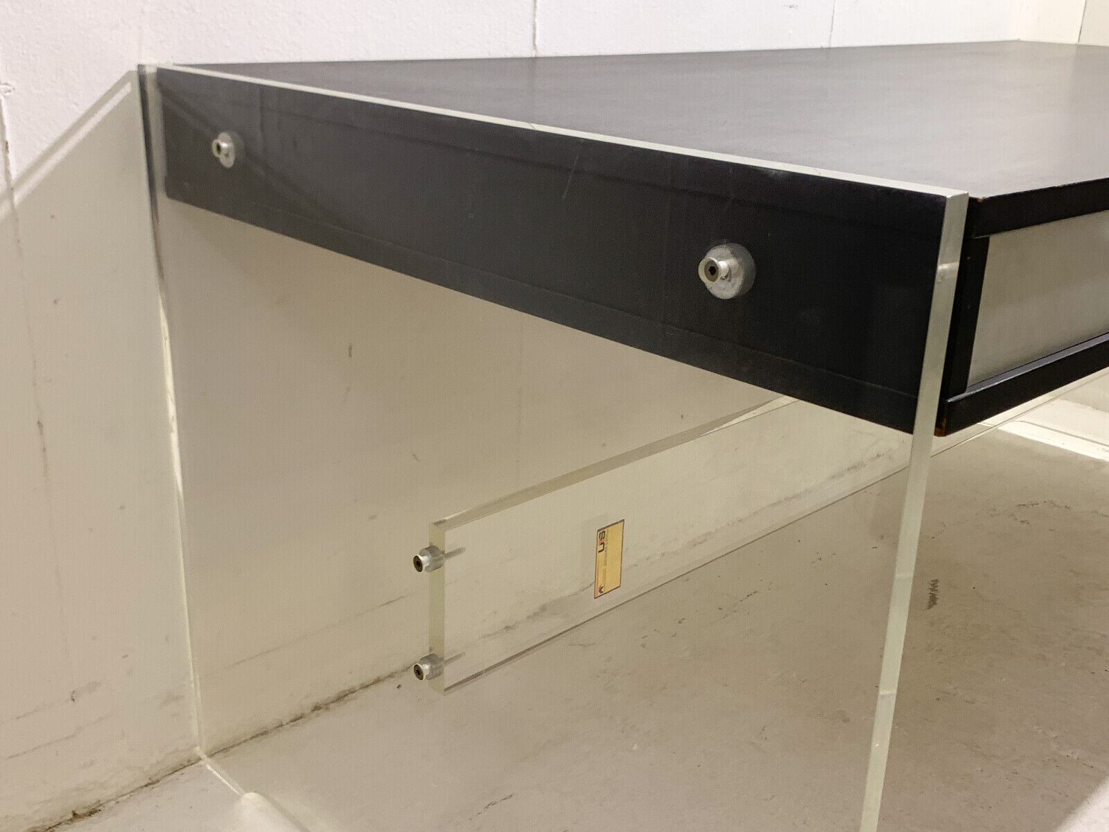 Mid-Century Modern Desk by Poul Nørreklit For Georg Petersens Møbelfabrik, Wood and Plexiglass, 1970