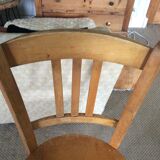 Wooden chair with wheels