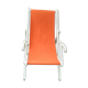 Long chair, Chilean, orange-coloured Transat