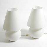 Lampes de table Leucos Paralume originales des années 1980, fabriquées en Italie | hauteur