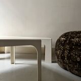 Prisunic coffee table in off-white fiberglass, 1970s design