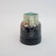 Art Deco pitcher in black, brown and blue glazed ceramic