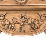 Commode de style Louis XV chêne brut massif, 1920