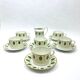 Set of 6 tea cups and 1 cream jug in Paris porcelain, Louis XVI decoration.