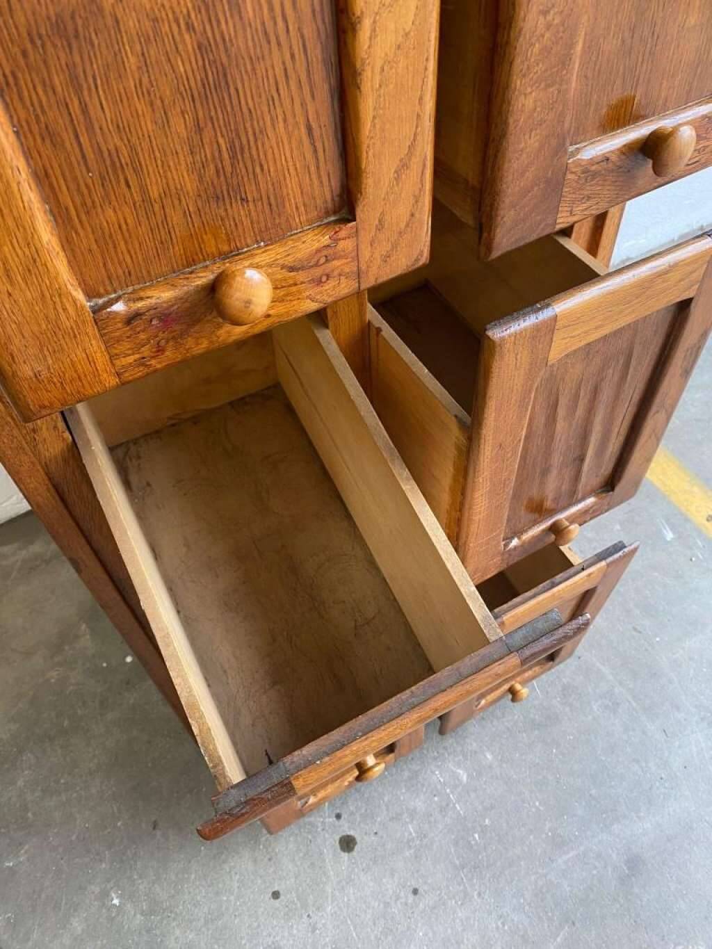 Filing furniture / commode / notary cabinet in vintage wood