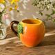 Mug with slip decoration