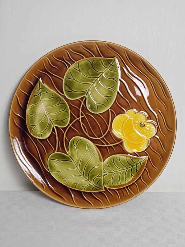Plat Sarreguemines collection ''NÉNUPHAR'' vintage