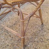 Fauteuil en rotin vintage
