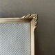 Art deco metal silver frame brass 21.5 cm x 16.5 cm convex glass