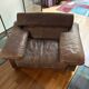 Paire de fauteuils Erasmo vintage, cuir marron, Scarpa pour BB Italia.