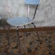 Pair of blue vintage formica kitchen chairs