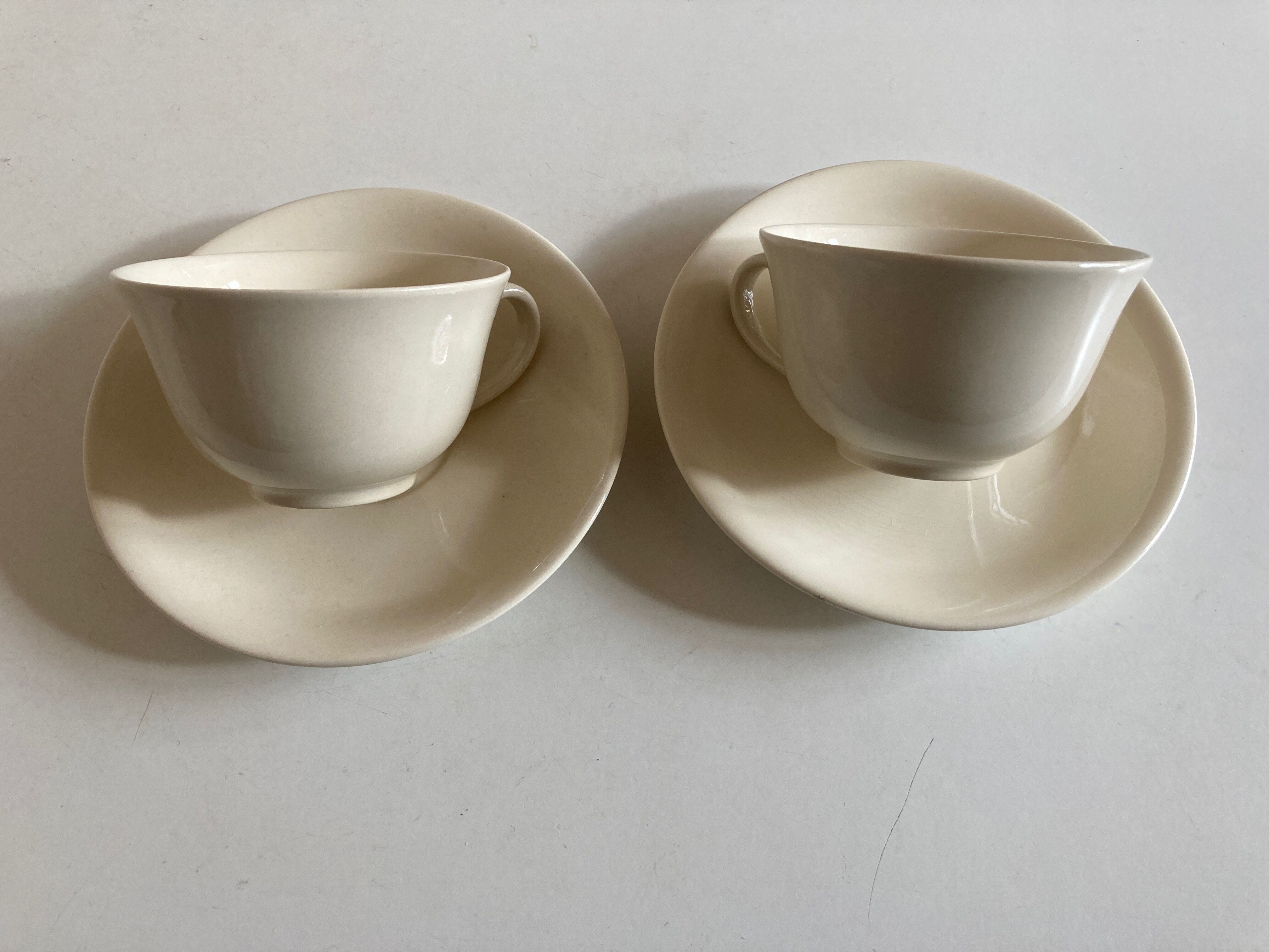 Pair of Villeroy Belgium porcelain breakfast sets 1960