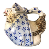 Teapot earthenware decoration vintage hen