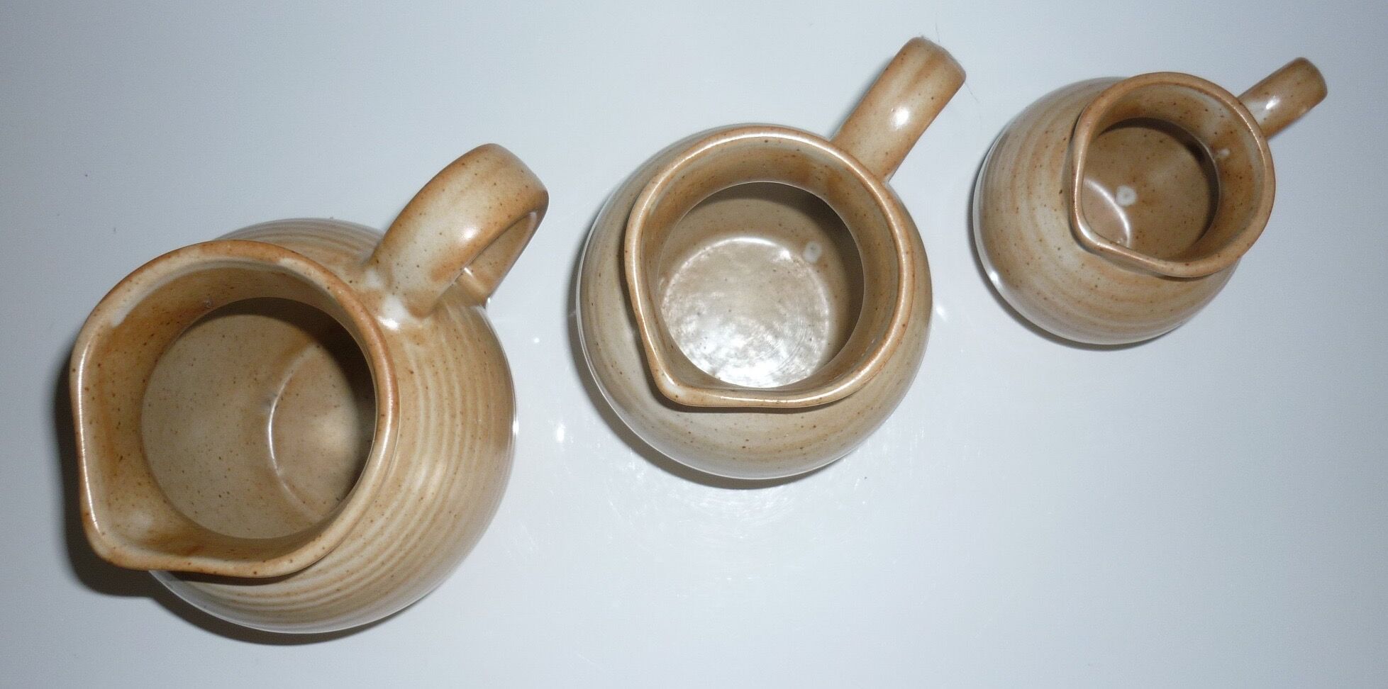 Suite of 3 CNP Village cream or milk jars