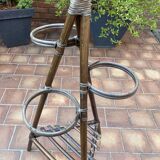 Vintage rattan plant holder