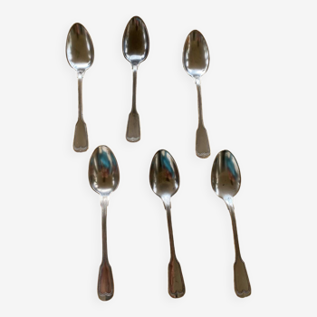 6 small silver-plated spoons