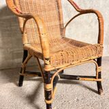 Children's rattan/wicker armchair from the 60s