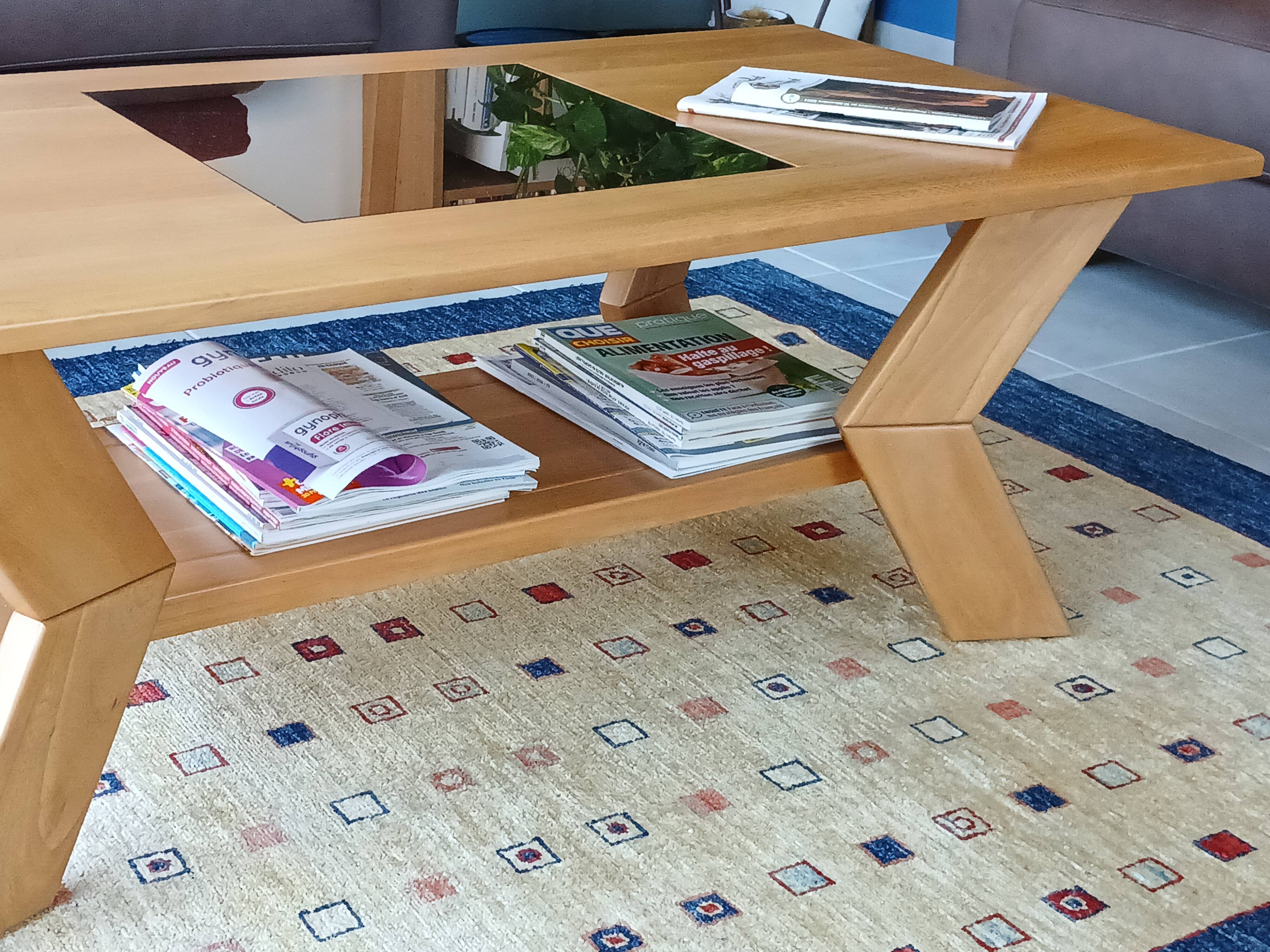 Solid elm coffee table