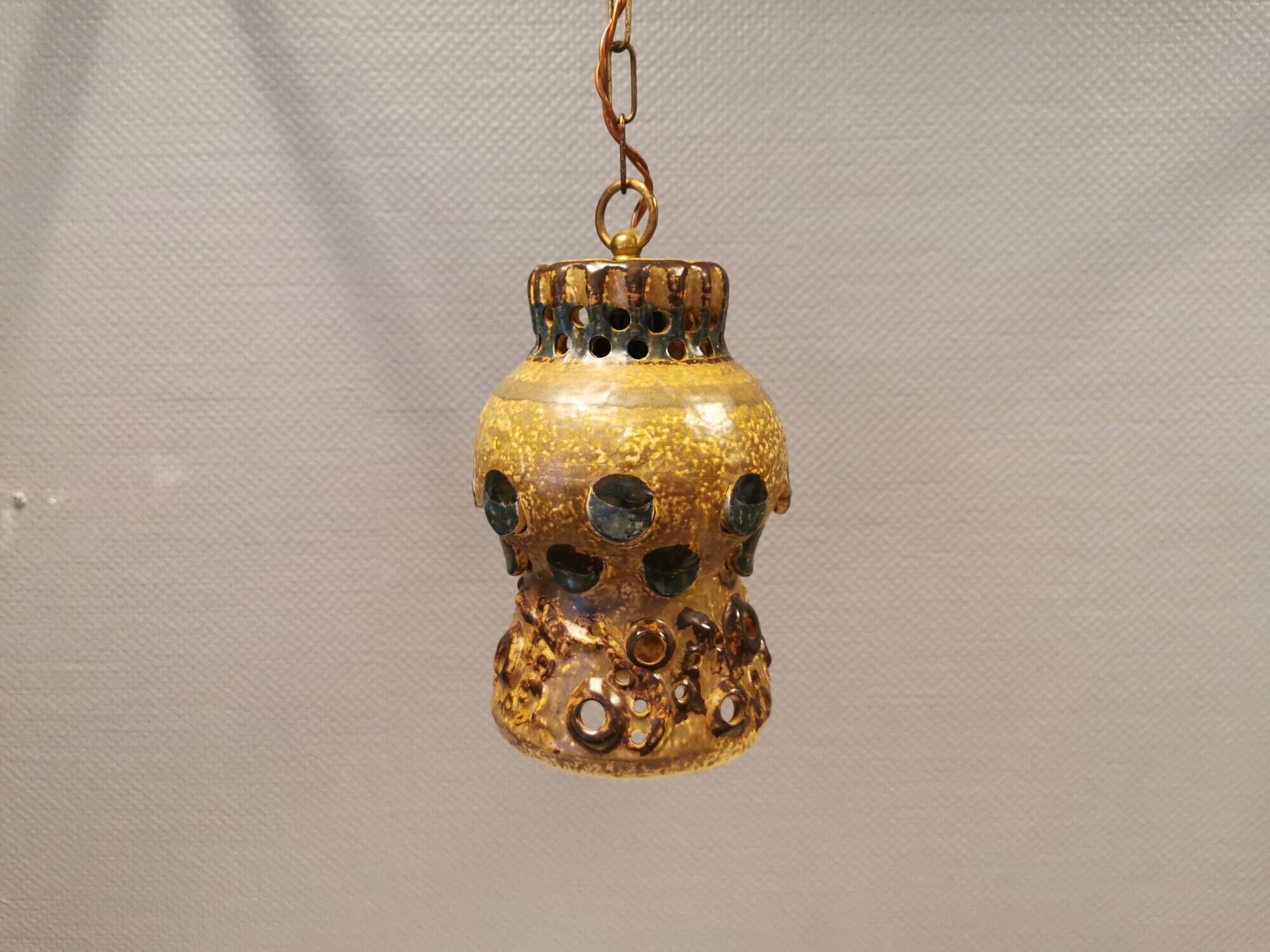 hanging lamp, probably designed by Jette Hellerøe for Axella Denmark, 1960s. But it is not stamped.