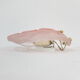 Pair of sconces shell pressed glass sand and Golden steel 1970