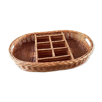Vintage Rattan Serving Tray