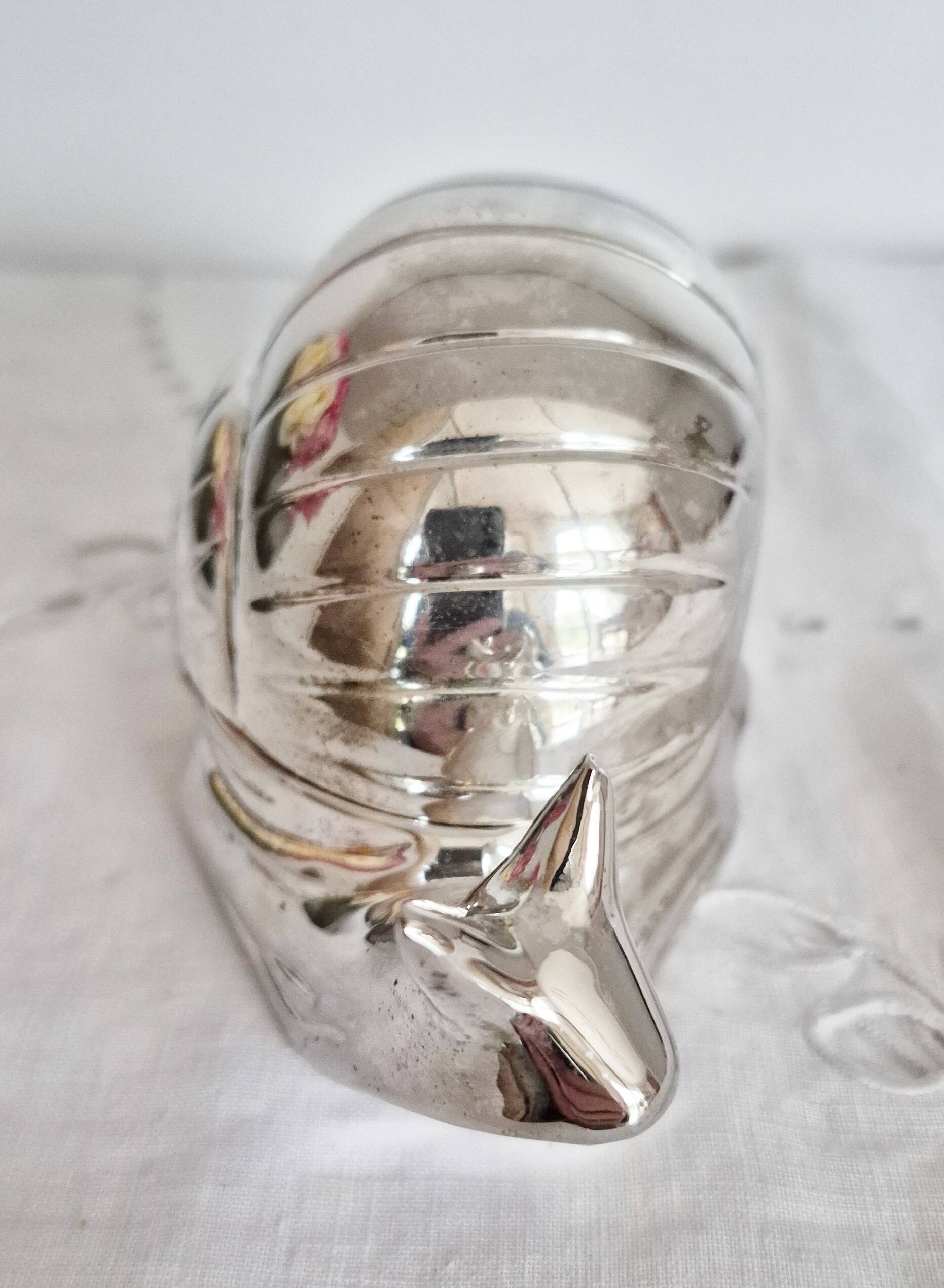Antique butter dish Silver-plated snail