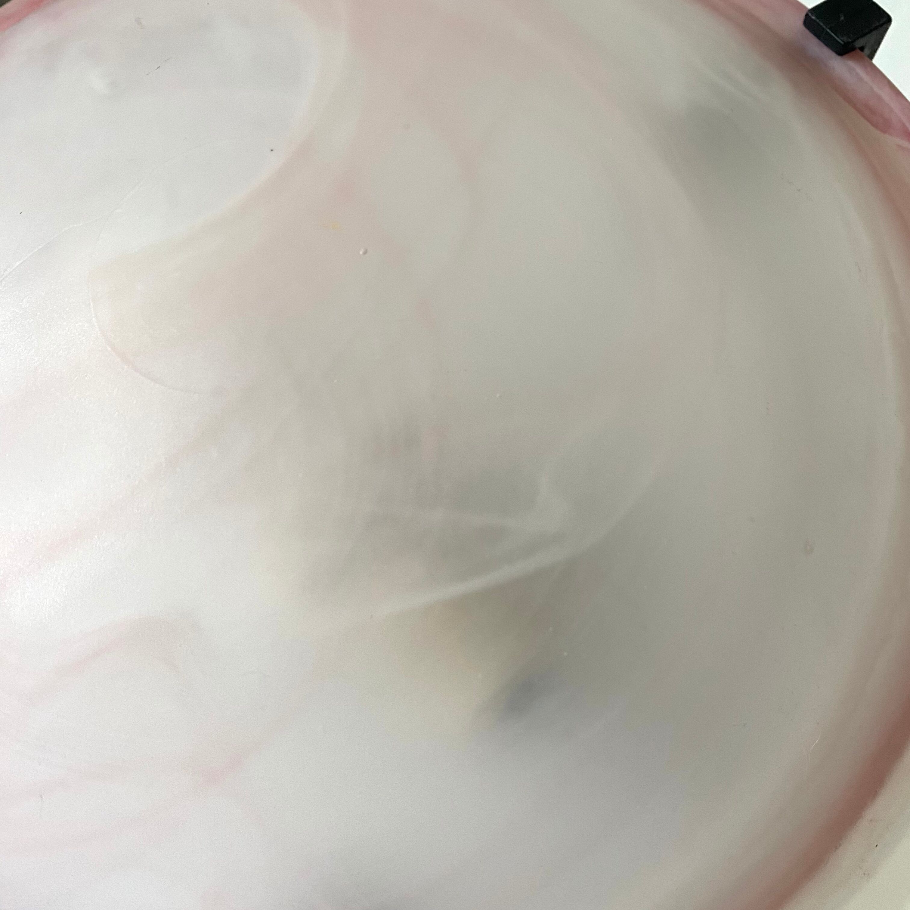 Vintage glass ceiling lamp 80s