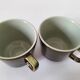 Vintage stackable stoneware coffee cup duo – Japan ceramics 1970