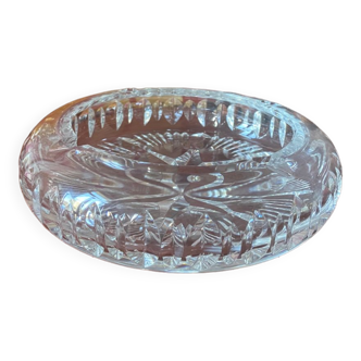 Vintage ashtray in chiseled crystal of Saint Louis France signed