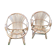 Bamboo rattan armchairs 60s
