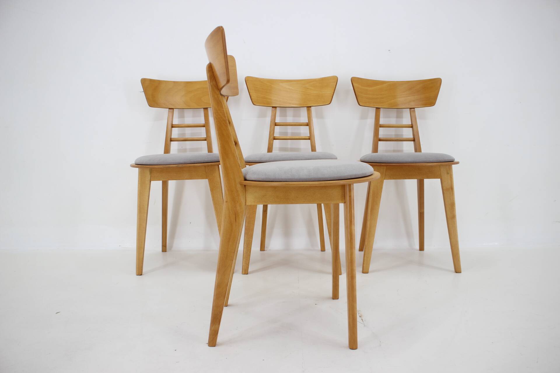Four Dining Chairs by Ton, Czechoslovakia