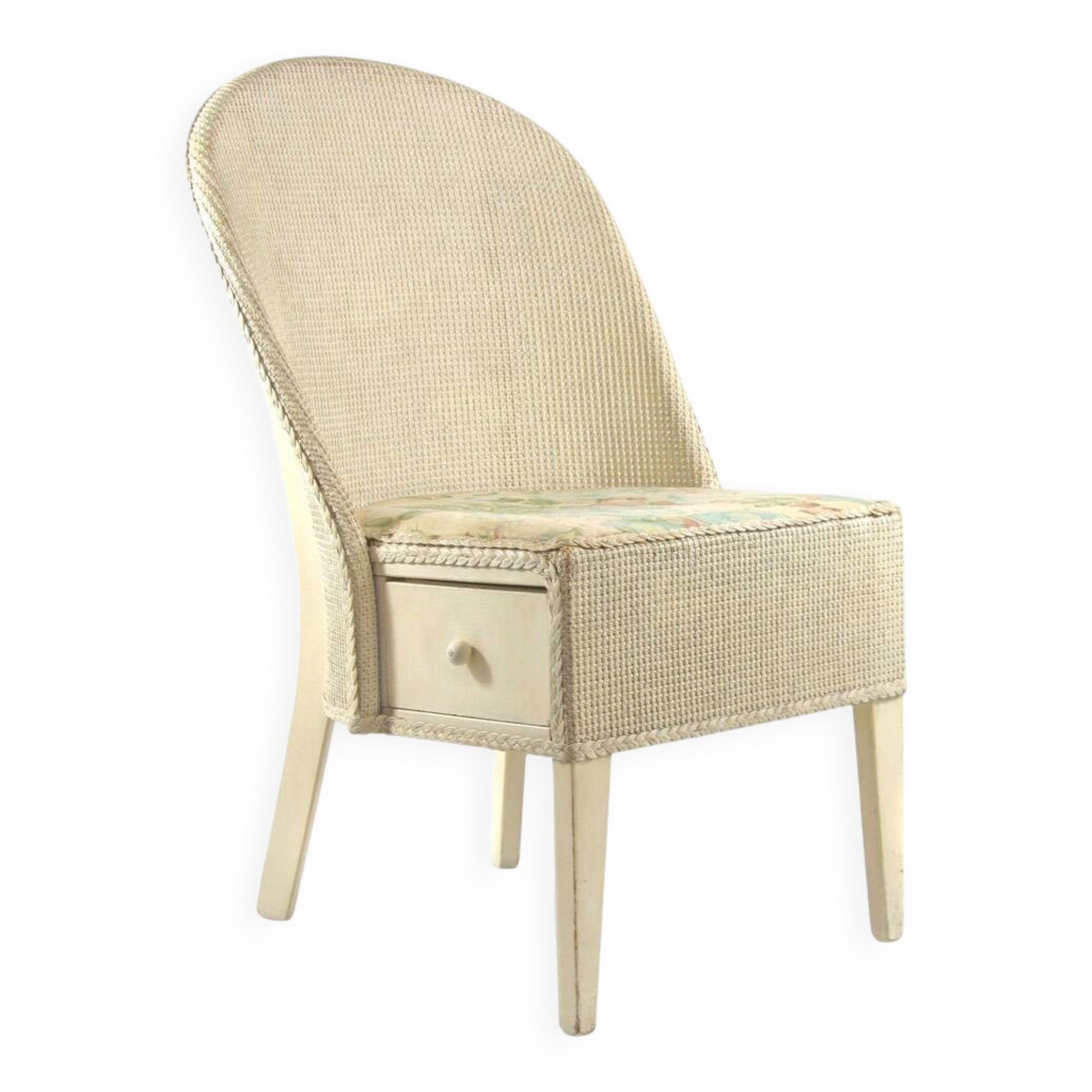 Lloyd Loom Studio style chair with drawer