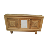 Sideboars-d 2 whitewashed oak doors and 1 beige ceramic door