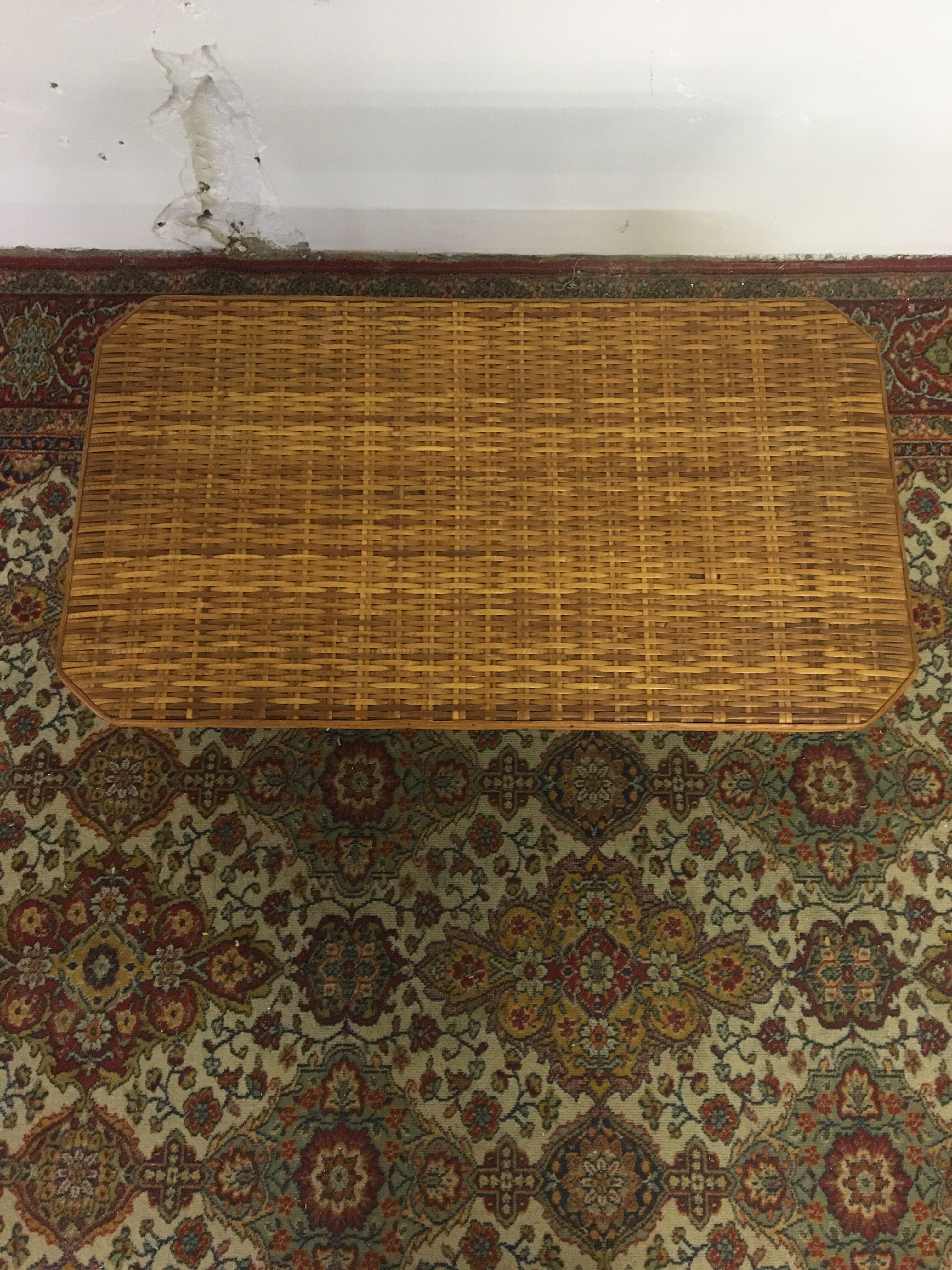 Vintage rattan coffee table