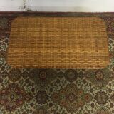 Vintage rattan coffee table