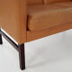 Leather two-seater sofa, 70s Scandinavian design
