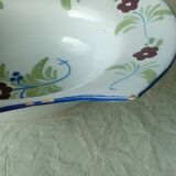 Plat a barbe en faience de st clement barbier fin 19 eme