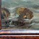 Impressionist painting attributed to F-G Engler, oil on canvas, romantic seascape.