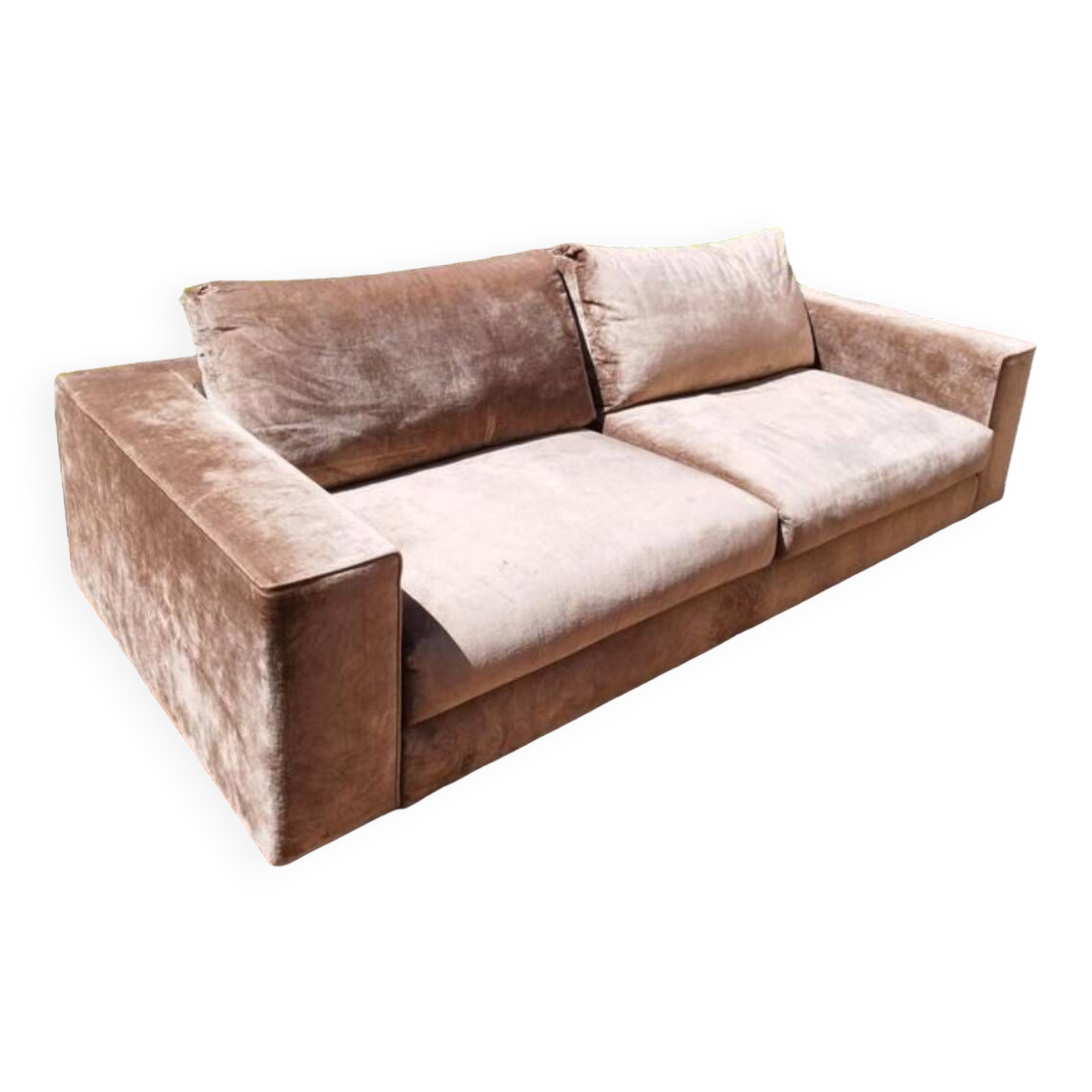 Velvet 3-seater sofa Minotti