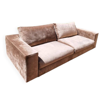Minotti 3 seater velvet sofa
